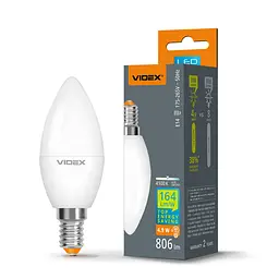 Лампочка Videx LED C37h 4.9W E14 4100K (VL-C37h-49144) - мініатюра 3