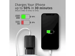 Мережевий зарядний пристрій AXAGON USB-C 20 W Black (ACU-PQ20) - мініатюра 5
