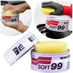 Віск SOFT99 White Super Wax для білих та світлих автомобілів 350 г - мініатюра 3