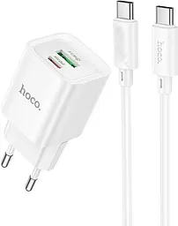 Зарядний пристрій HOCO C147A Charm PD20W+QC3.0 charger set C to C white