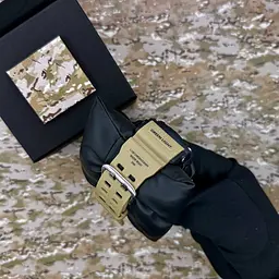 Наручний годинник чоловічий 012BKKHTRO ТРО Чорний з хакі + Коробка. Patriot acs0031010 - мініатюра 3