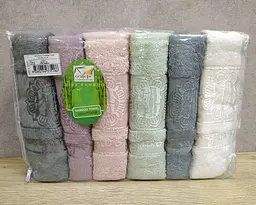 Набір бамбукових махрових турецьких рушників Cestepe 6 штук Bamboo Floral 50х90