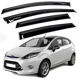 Дефлектори вікон ветровики для Ford Fiesta 2008-2017 5D Хечбек Voron Glass