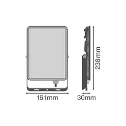 Прожектор LEDVANCE FL ESSENTIAL 50W 830 BK IP65 (4058075768116) - мініатюра 8