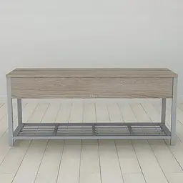 Банкетка з ящиком Ferrum-decor Дрейк 1 550x1000x400 метал Сірий ДСП Сонома Трюфель 16 мм (FRD-103063)