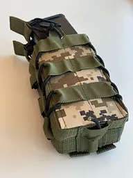 Подвійний штурмовий підсумок для магазинів АК на кнопках(Піксель)