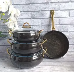 Набір посуду O.M.S. Collection 3039 Black 7 предметів