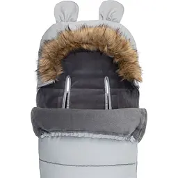Зимовий конверт MoMi Sleeping bag gray сірий - мініатюра 2