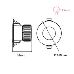 Світлодіодний світильник Horoz Electric Alexa-24 3CCT 24W білий (3000K-4000K-6500K) - мініатюра 3
