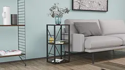 Етажерка 3/34 Ferrum-decor Серії Коннект 73x34x28 чорний ДСП Венге 16мм (FRD-105548) - мініатюра 3