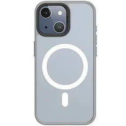 TPU+PC чохол Blueo Skin Friendly Frosted with MagSafe для Apple iPhone 15 (6.1) Сірий / Grey