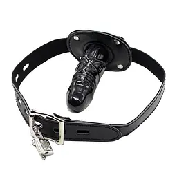 Кляп Fetish Addict Locking Long Penis, 10 см (чорний) - мініатюра 3