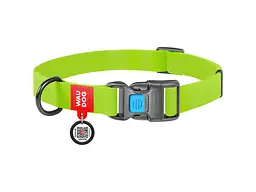 Нашийник для тварин WAUDOG Waterproof з QR паспортом Ш 15 мм Д 25-35 см салатовий (27395)