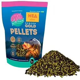 Принада в гранулах Pellets Ай Підсікай Мед GOLD Ø3.0мм у зіп упаковці