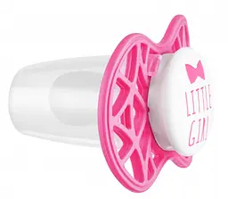 Силіконова симетрична пустушка Nuvita Air55 Cool Little Girl, 6-12 міс., фуксія (NV7085SI) - мініатюра 2