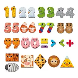 Гра розвиваюча Vladi Toys магнітна. Диво-математика. Цифри та фігури. VT5411-19 - мініатюра 2