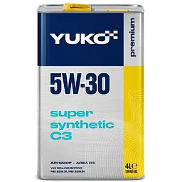 Моторна олива Yuko SUPER SYNTHETIC C3 5W-30 4л (4820070245660)