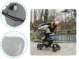 Прогулянкова коляска Lionelo Annet Plus Concrete - мініатюра 9