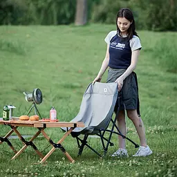 Стілець складаний Naturehike CNK23JU0001, світло-сірий - мініатюра 4