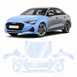 Антигравійна захисна бронеплівка за лекалами для Audi A3 8Y facelift 2024- передня частина авто (капот бампер крила))