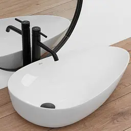Умивальник Rea Greta 40x65,5 white (REA-U8537) - мініатюра 2