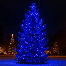 Новорічна гірлянда вулична Різдвяна фея GarlandoPro 50 м 500 LED білий провід Синій CF500L50MWBL