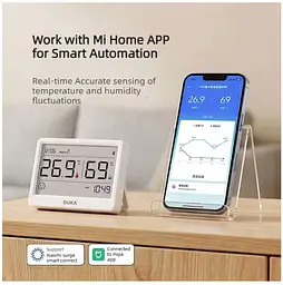 Датчик Термометр гігрометр + годинник ATuMan TH2 Clock Thermometr Hygrometer (Китайська версія) - мініатюра 3