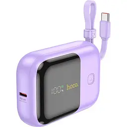 Зовнішній акумулятор Hoco Q20 Fountain 10000mAh 22.5W Purple [109957] - мініатюра 2