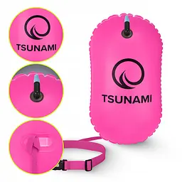 Буй для плавання TSUNAMI Basic надувний Pink (P-5907739314079) - мініатюра 5