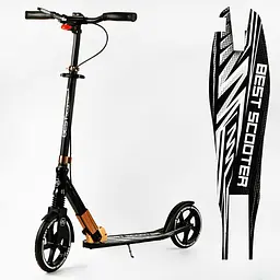 Самокат Best Scooter складаний Від 3 до 16 років Чорно-білий 000231299 - мініатюра 2