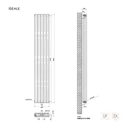Радіатор дизайнерський Ideale Adele 12 5/1800/295 білий, Білий - мініатюра 3