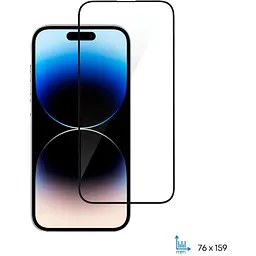 Скло захисне 2E iPhone 14 Pro Max 2.5D FCFG black (2E-IP-14PM-6.7-SMFCFG-BB)