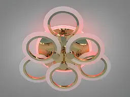 Люстра стельова LED Diasha A8022/3+3G, 72W, 3200K-6500K, золото, сучасний стиль для дому - мініатюра 5