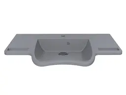Умивальник Miraggio KRAKOW GRAY (8813471) Mirasoft, Матовий, Підвісний, Сірий - мініатюра 3