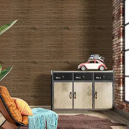 Декоративна 3D панель Sticker Wall самоклейка 700x700x5мм Темний дуб 083 SW-00000018 - мініатюра 5