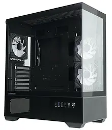 Корпус Zalman Chronix V2 Tempered Glass без БЖ Black (CHRONIXV2BLACK) - мініатюра 2