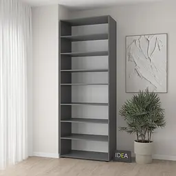 Шафа для одягу з полицями С-9.0 Асфальт Idea