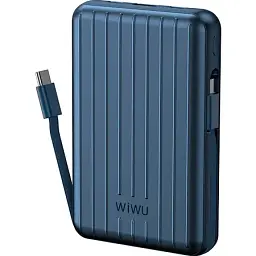 Зовнішній акумулятор WiWU PP04 Trunk Series Magnetic Wireless 20000mAh 22.5W Blue (6936686411530) [104337] - мініатюра 4
