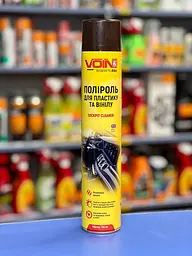 Поліроль для пластику та вінілу ТМ VOIN LEATHER INTERIOR (Шкіряний салон) в аер. упаковці, 750 мл