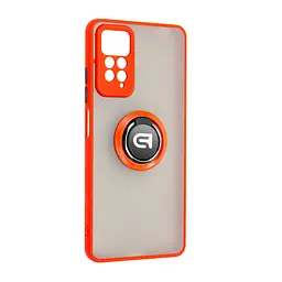 Чехол с кольцом-держателем для Xiaomi Redmi Note 12 Pro 4G, Frosted Matte Ring, красный, защитная панель с матовой задней стенкой, противоударный чехол с защитой всего корпуса, TPU + поликарбонат (PC), с защитой камеры, ArmorStandart (ARM68385)