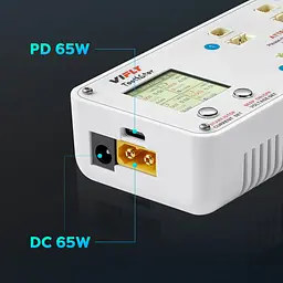 Зарядний пристрій VIFLY TооthStоr 65W 4 Роrt 2s FPV BT3.0 & JST-XH з функцією балансування White (18773) - мініатюра 4