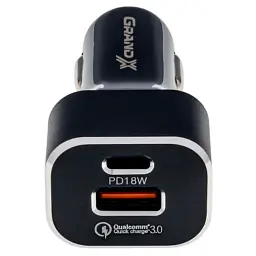 Зарядний пристрій Grand-X CH-29 PD 3.0, Quick Charge QС3.0, 1 TypeC, 1 USB (CH-29) - мініатюра 3