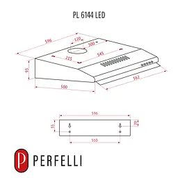 Витяжка плоска PERFELLI PL 6144 BG LED - мініатюра 12