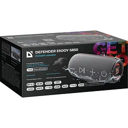 Акустична система 1.0 Defender Enjoy S850 25Вт RGB/BT/TF/TWS/DSP/IP67 чорна - мініатюра 9