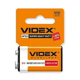 Батарейка Videx 6F22/9V (Крона) 1 pcs SHRINK