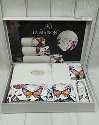 Подарунковий набір рушників з парфумами La Maison 30х50см+50х90см+70х140см pbe0047844