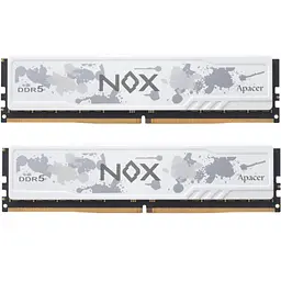 Модуль пам'яті для комп'ютера DDR5 32GB (2x16GB) 5600 MHz NOX White Apacer (AH5U32G56C522MWAA-2)