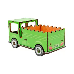 Дитячий дерев'яний 3D конструктор Вантажівка PuzzleOk Puz-00929 37 деталей - мініатюра 4