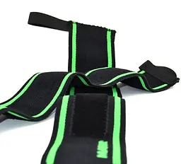Кистьові бинти MadMax MFA-298 Wrist Wraps 18" Black/Green (пара) (MFA-298-U) - мініатюра 5