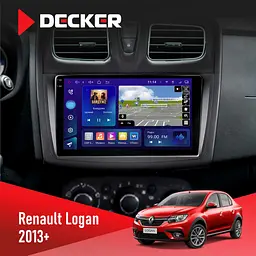 Штатна магнітола Renault Sandero, Logan 2012-2020 Decker D9-009 4x64, DSP, 4G, 2k Decker (НФ-00008380)